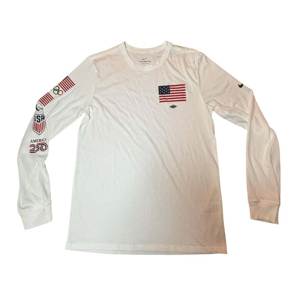 Nike USA Olympic Long Sleeve Tee Size M White